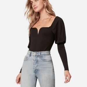 BB Dakota Black Bodysuit Top